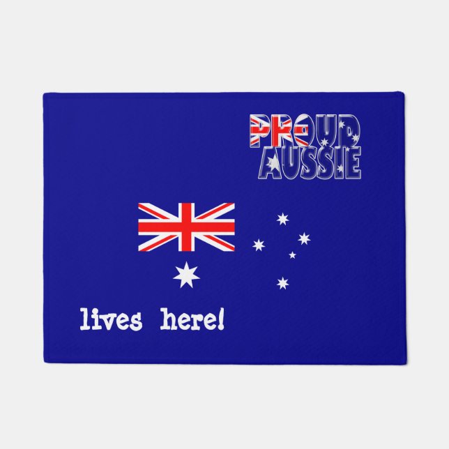 Felpudo doormat australiano orgulloso (Anverso)