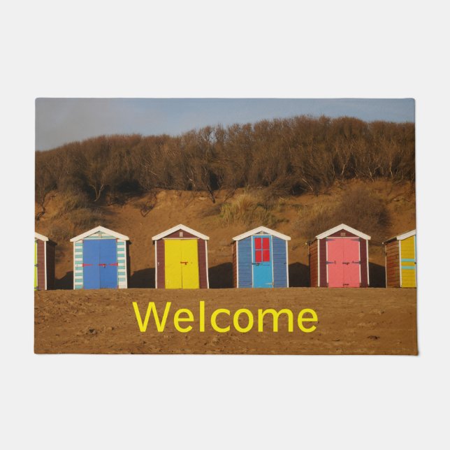 Felpudo Doormat Beach Huts (Anverso)