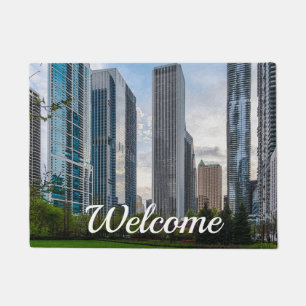 Felpudo Doormat Bienvenida a Lake Shore Park Painterly