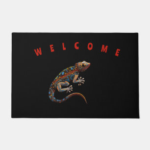 Felpudo Doormat Bienvenida Aborígenes estilo Arte Goanna