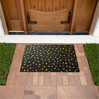 Felpudo Doormat - Black And Yellow Paint Halloween Pattern