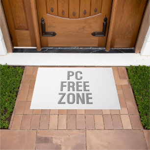 Felpudo Doormat blanco de zona libre de PC