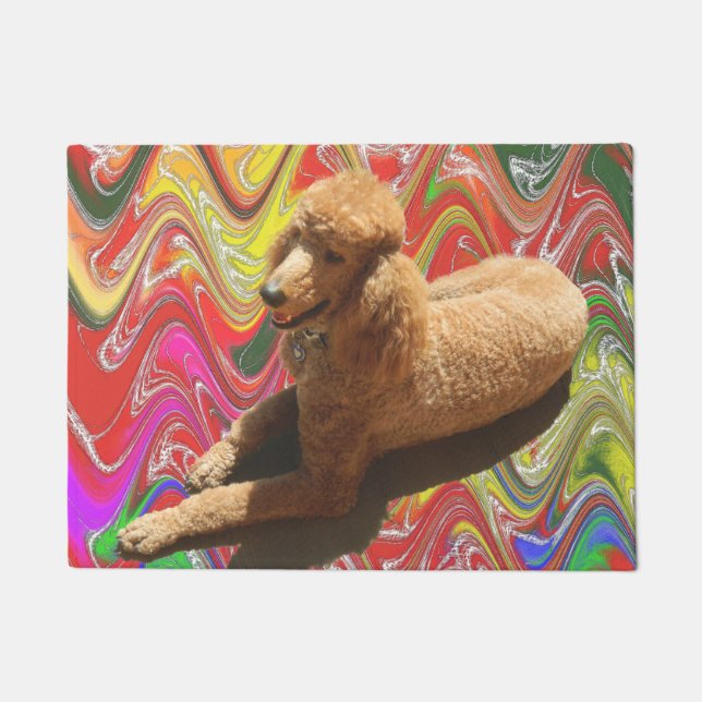 FELPUDO DOORMAT, CANICHE ROJO (Anverso)