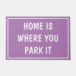 Felpudo Doormat - CASA ES DONDE LO APARCAMOS Lilac