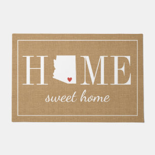 Felpudo Doormat casero agradable personalizado del yute de