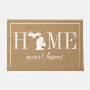 Felpudo Doormat casero agradable personalizado del yute de