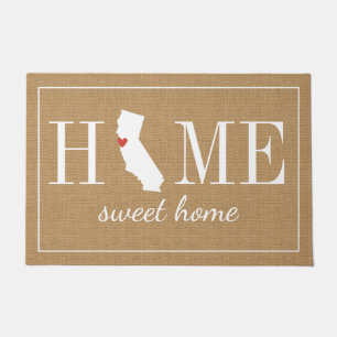 Felpudo Doormat casero agradable personalizado del yute de