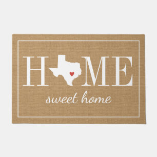 Felpudo Doormat casero agradable personalizado del yute de