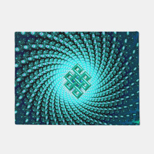Felpudo Doormat céltico del fractal del diamante