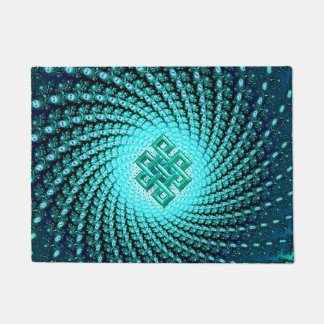 Felpudo Doormat céltico del fractal del diamante