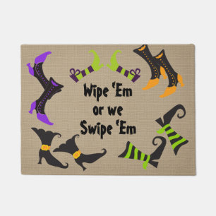 Felpudo Doormat colorido divertido de Halloween - Zapatos 
