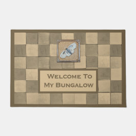 Felpudo Doormat con azulejos ocre y tostado