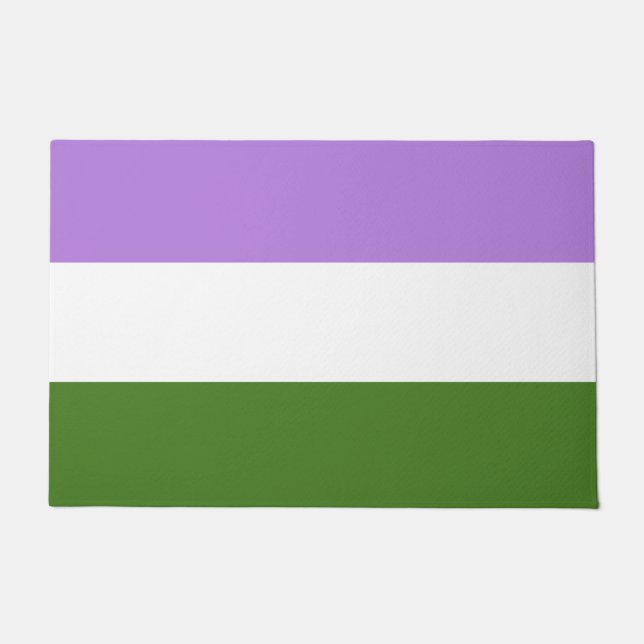 Felpudo Doormat con bandera de género (Anverso)