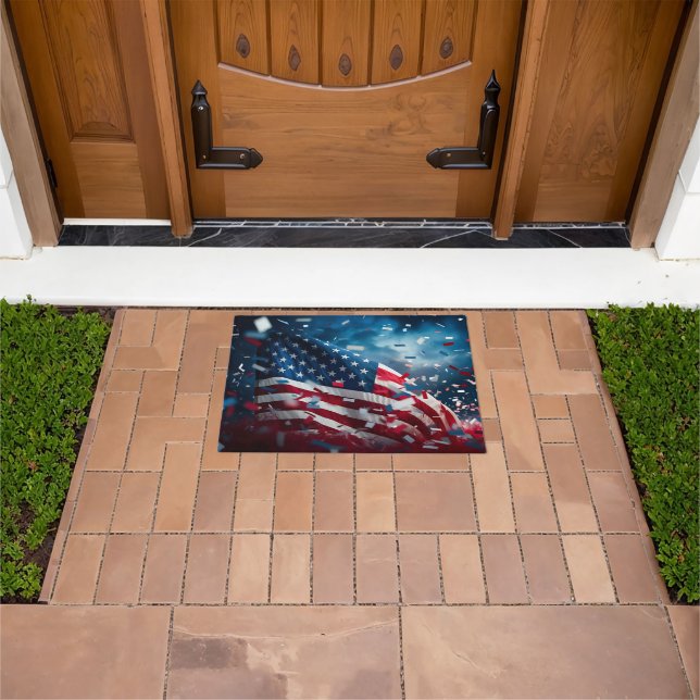 Felpudo Doormat con bandera patriótica (Exterior)
