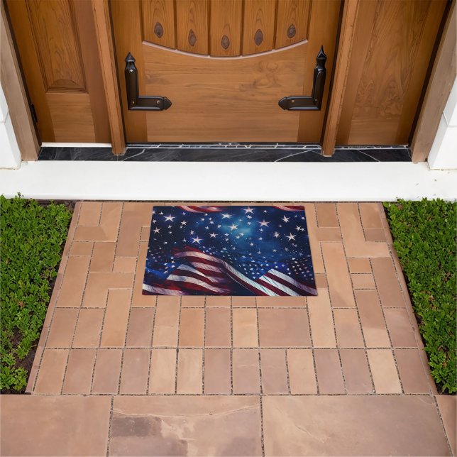 Felpudo Doormat con bandera patriótica (Exterior)