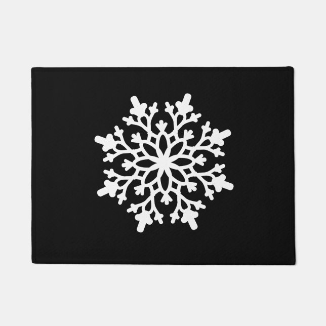 Felpudo Doormat con copos de nieve para navidades (Anverso)