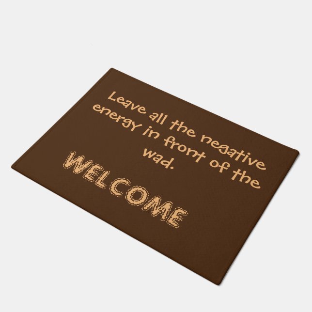 Felpudo Doormat con mensaje de bienvenida impreso (Angular)
