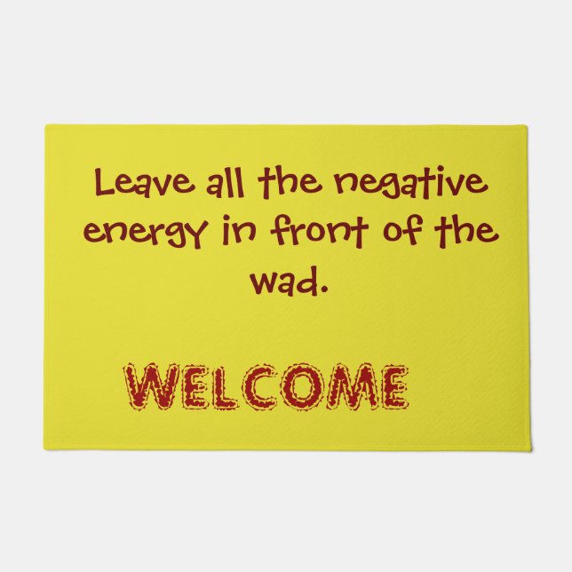 Felpudo Doormat con mensaje de bienvenida impreso (Anverso)