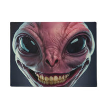 Doormat con un motivo alienígena.