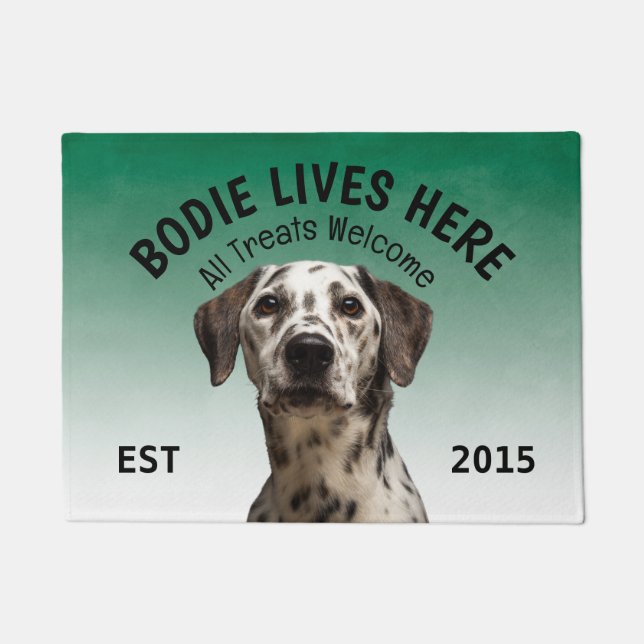 Felpudo Doormat Dalmatiano Personalizado Perro Enamorado (Anverso)