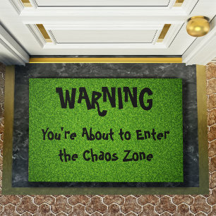 Felpudo Doormat de advertencia
