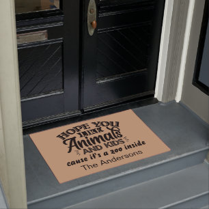 Felpudo Doormat de advertencia personalizada divertida