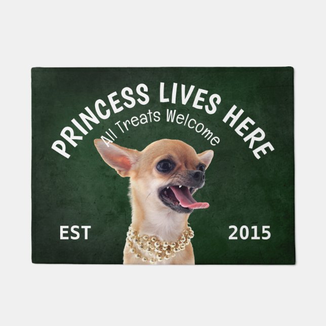 Felpudo Doormat de amante del perro en Chihuahua (Anverso)