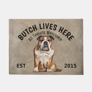 Felpudo Doormat de amante del perro personalizado del Bull