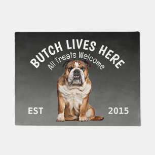 Felpudo Doormat de amante del perro personalizado del Bull