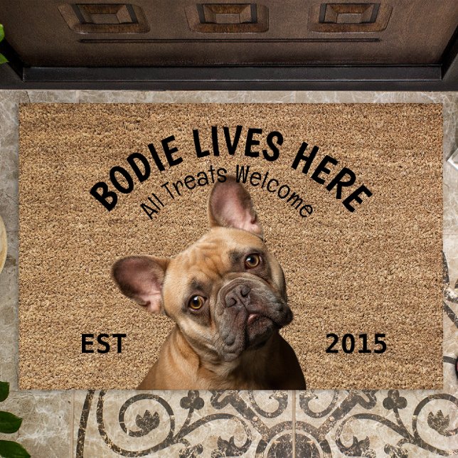 Felpudo Doormat de amante del perro personalizado del Bull (Subido por el creador)
