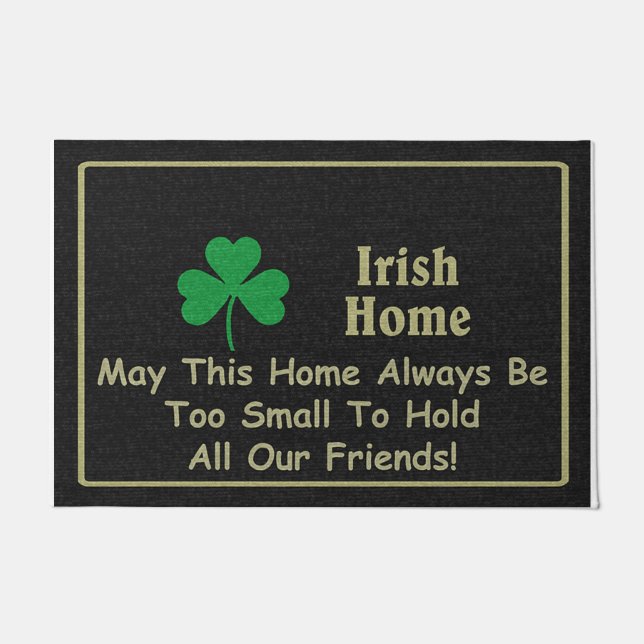 Felpudo Doormat de amistad encantadora, negro lindo (Anverso)