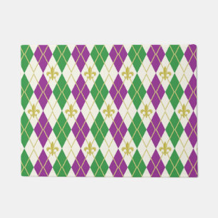 Felpudo Doormat de Argyle del carnaval