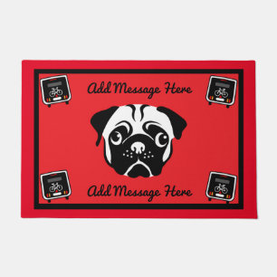 Felpudo Doormat de autoservicio Pug Camping