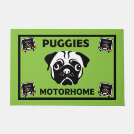 Felpudo Doormat de autoservicio Pug Camping