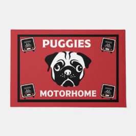 Felpudo Doormat de autoservicio Pug Camping