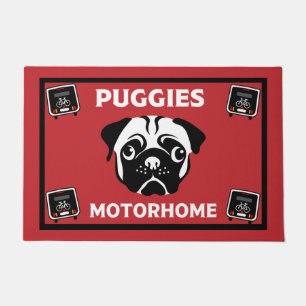 Felpudo Doormat de autoservicio Pug Camping