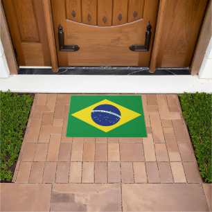 Felpudo Doormat de bandera brasileña para el hogar o el ne