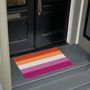 Felpudo Doormat de bandera lesbiana