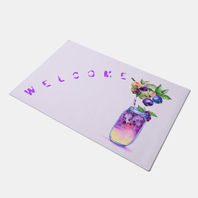 Felpudo Doormat de bebida fresca de arándano azul (Angular)