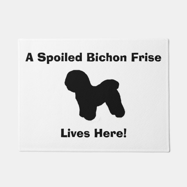 Felpudo Doormat de "Bichon Frise" (Anverso)