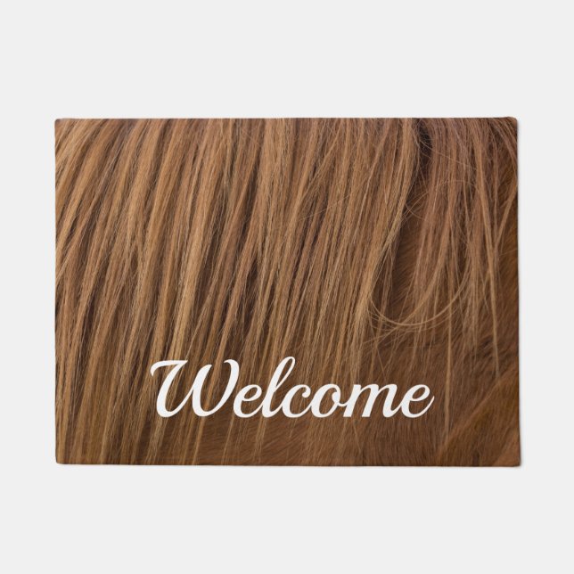 Felpudo Doormat de bienvenida a Caballo (Anverso)