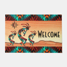 Doormat de bienvenida a Kokopelli