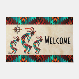 Felpudo Doormat de bienvenida a Kokopelli