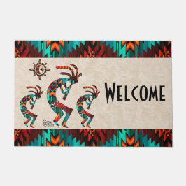 Felpudo Doormat de bienvenida a Kokopelli