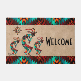 Felpudo Doormat de bienvenida a Kokopelli
