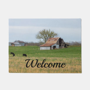 Felpudo Doormat de bienvenida a la vieja granja de Ozark