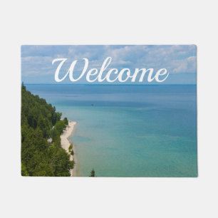 Felpudo Doormat de bienvenida a Skyview en la isla de Mack