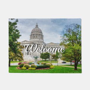 Felpudo Doormat de bienvenida al Capitolio de Misuri