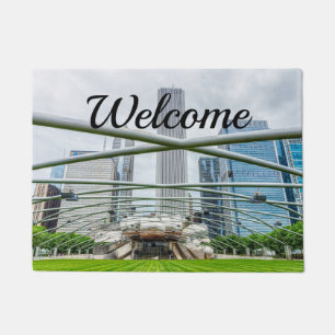 Felpudo Doormat de Bienvenida al Pavillón de Chicago Pritz