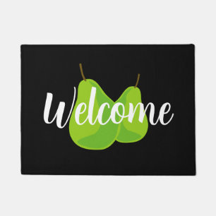 Felpudo Doormat de bienvenida con diseño de frutas de pera
